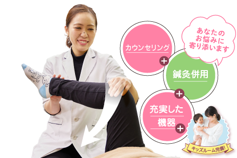 ほねごりでは国家資格者・鍼灸併用・充実した機器であなたのお悩みに寄り添います。