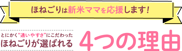 ほねごりが選ばれる４つの理由